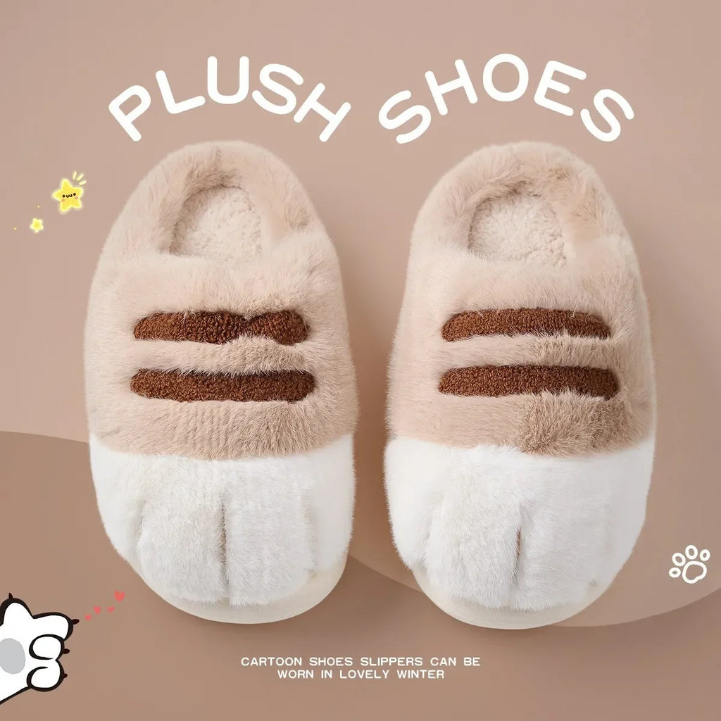 Fuzzy Tiger Slippers