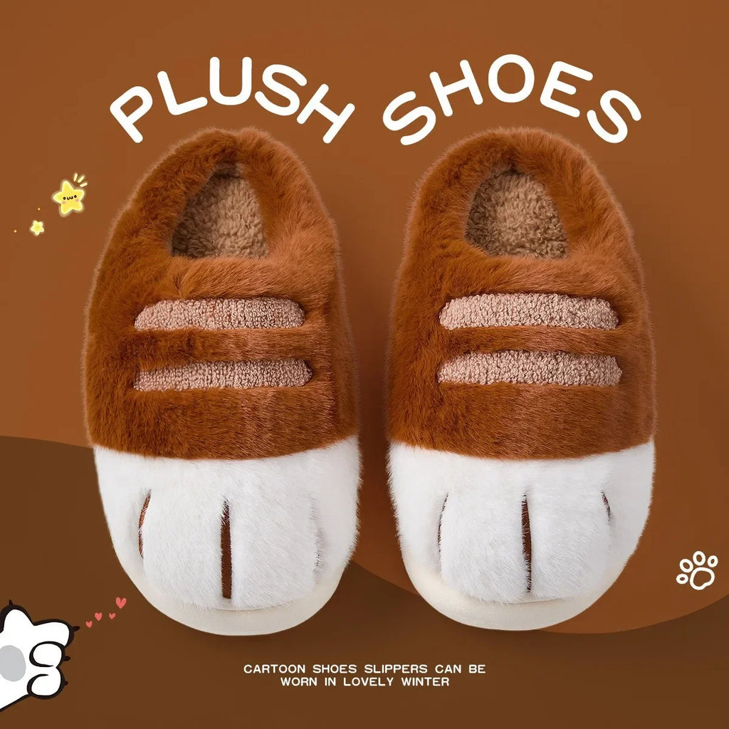 Fuzzy Tiger Slippers