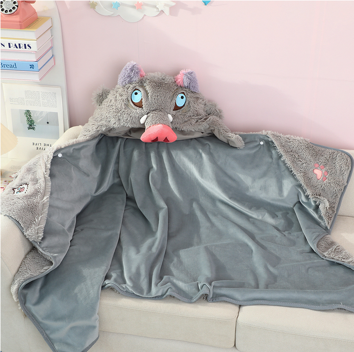 Hashibira Inosuke Inspired Hooded Anime Blanket