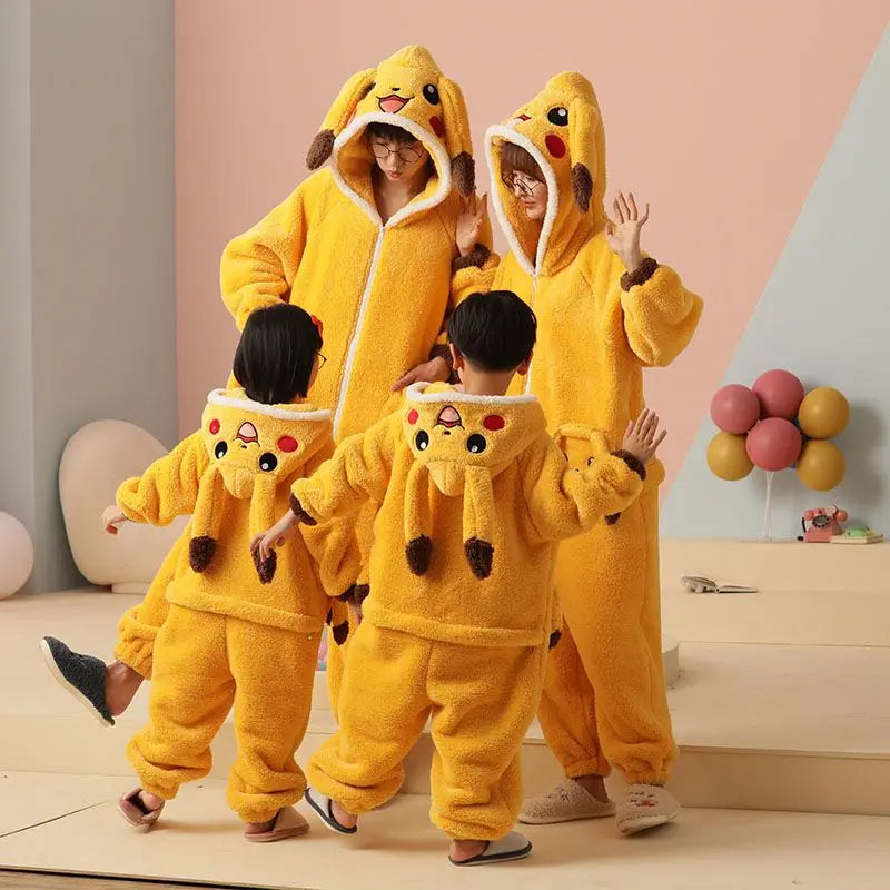 Electric Pocket Plush Fleece Onesie with Zipper Bottom