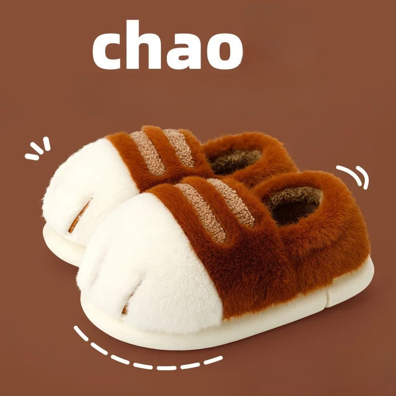 Fuzzy Tiger Slippers